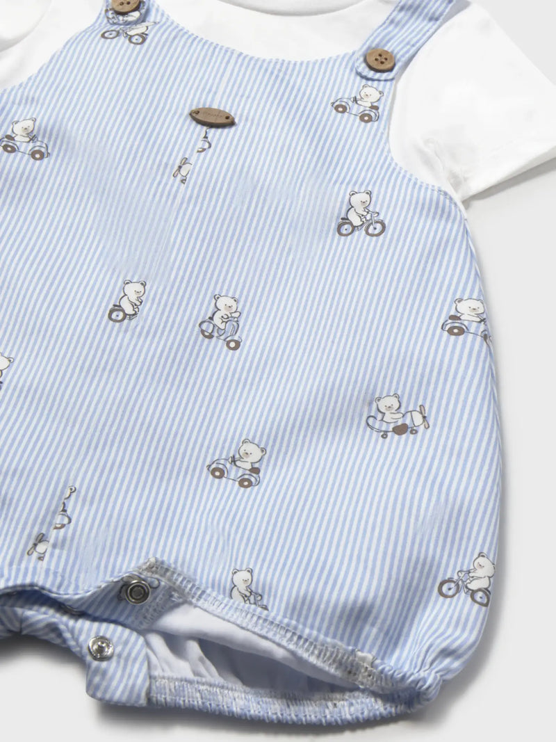 Closer look at the Mayoral striped romper.