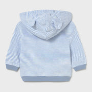 Baby boy's striped zip up hoodie.