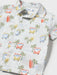 Closer look at the Mayoral surf print shirt.