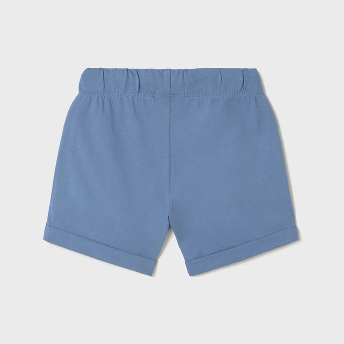 Mayoral baby boy's blue track shorts.