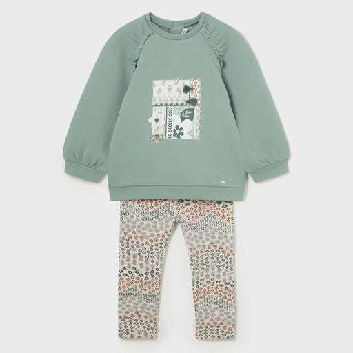 Mayoral green sweatshirt & leggings - 02710.