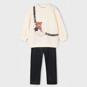 Mayoral black sweatshirt & leggings set - 04727.