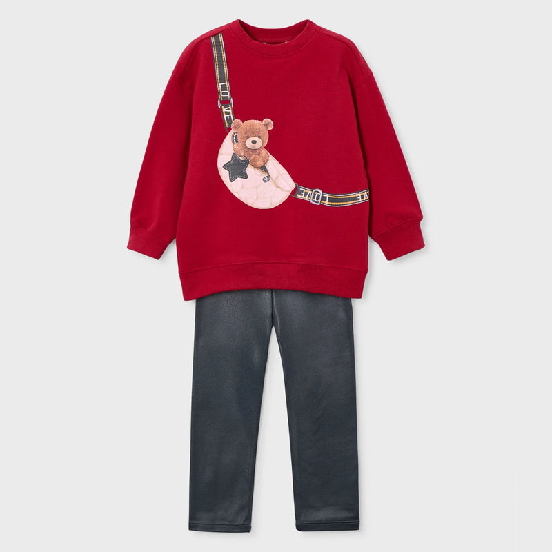 Mayoral girl's sweatshirt & leggings set - 04727.