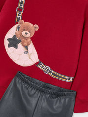 Closer look at the Mayoral sweatshirt & leggings set.