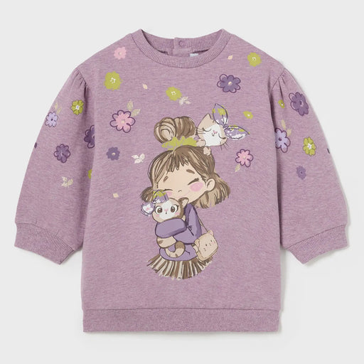 Mayoral baby girl's sweatshirt dress - 02922.