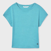 Mayoral girl's ribbed t-shirt.