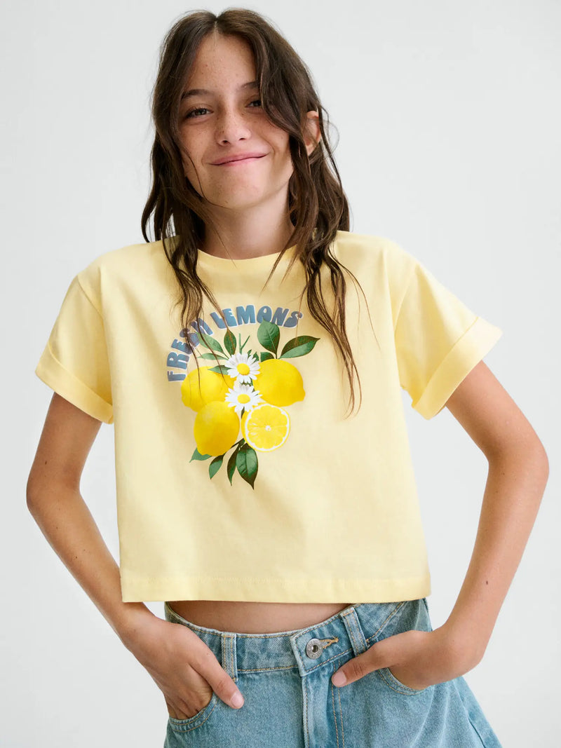 Mayoral Cropped T-Shirt - Vanilla
