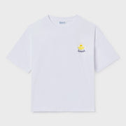 Mayoral white t-shirt with lemonade print on the back.