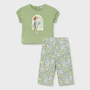 Mayoral baby girl's t-shirt & trousers set - 01080.