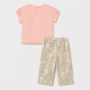 Back of the Mayoral baby girl's t-shirt & trousers set.
