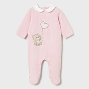 Mayoral baby girl's teddy bear babygrow - 01743.
