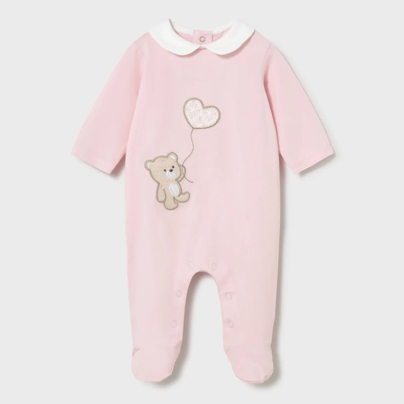 Mayoral baby girl's teddy bear babygrow - 01743.