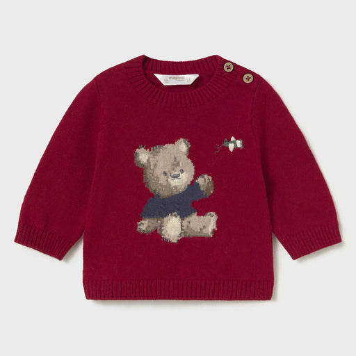 Mayoral red teddy bear sweater - 02369.