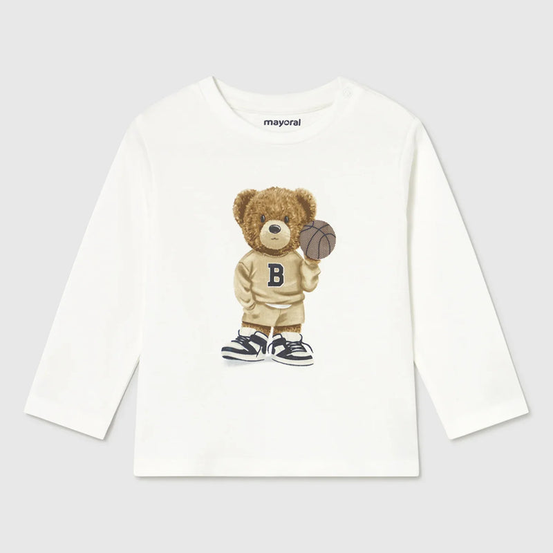 Mayoral Teddy Bear T-Shirt - Cream