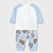 Back of the newborn boy's two piece tracksuit.