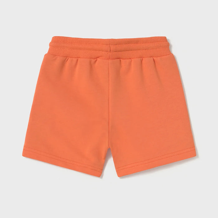 Back of the Mayoral orange track shorts.