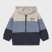 Baby boy's colourblock zip up hoodie.
