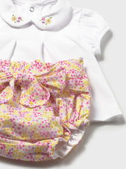 Closer view of the Mayoral cardigan set.