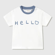 Mayoral newborn boy's white t-shirt.