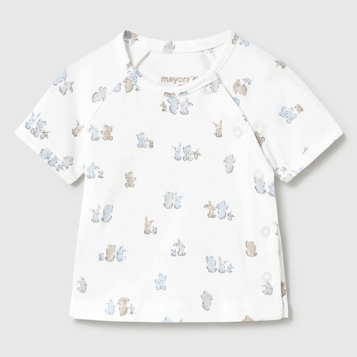 Baby boy's teddy bear print t-shirt.