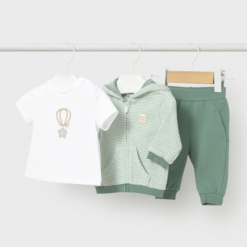 Mayoral Striped Tracksuit - Moss