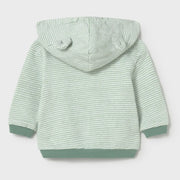 Baby boy's striped zip up hoodie.