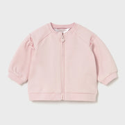 Newborn girl's zip up top.