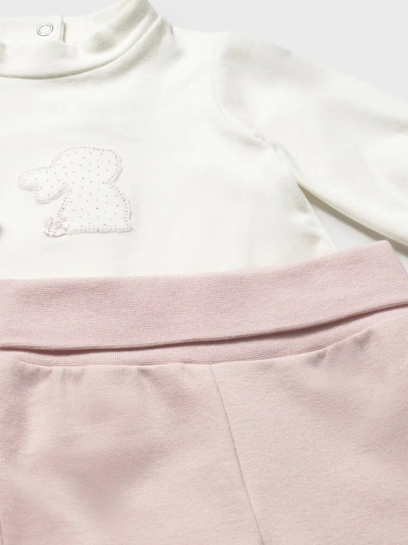 Mayoral tracksuit with bunny rabbit appliqué.