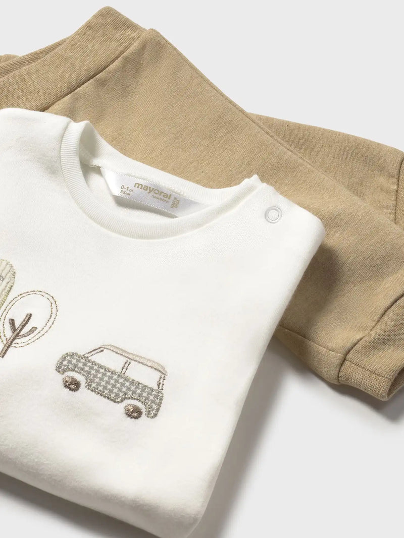 Closer view of the Mayoral bunny rabbit tracksuit.