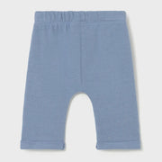Mayoral newborn boy's blue track bottoms.