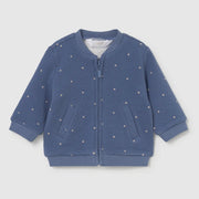 Baby boy's dark blue zip up top.