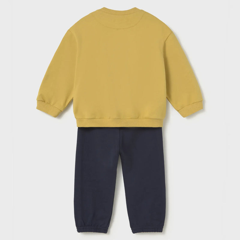 Back of the Mayoral yellow tracksuit.