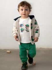 Baby boy wearing the Mayoral tracksuit.