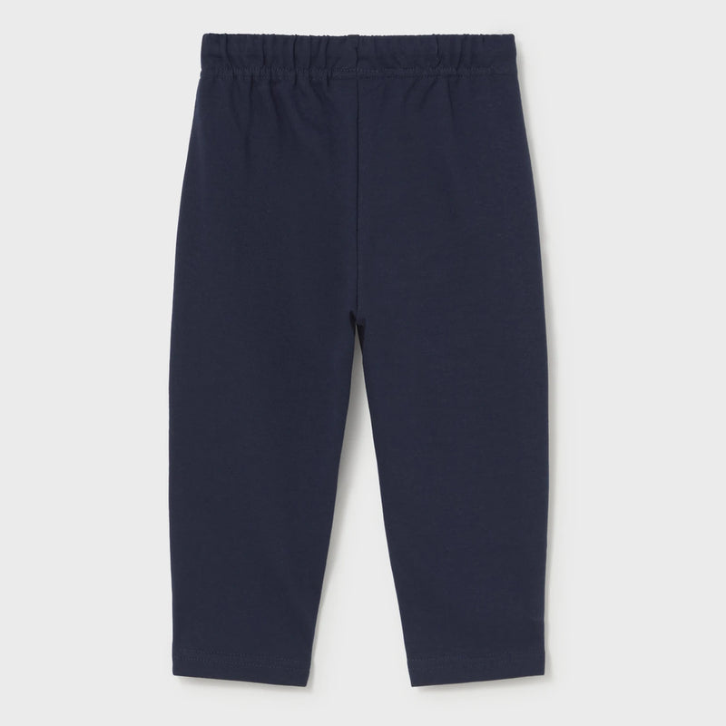 Baby boy's navy track bottoms.