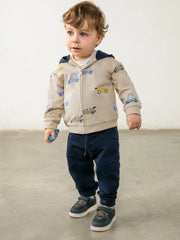 Baby boy wearing the Mayoral tracksuit.