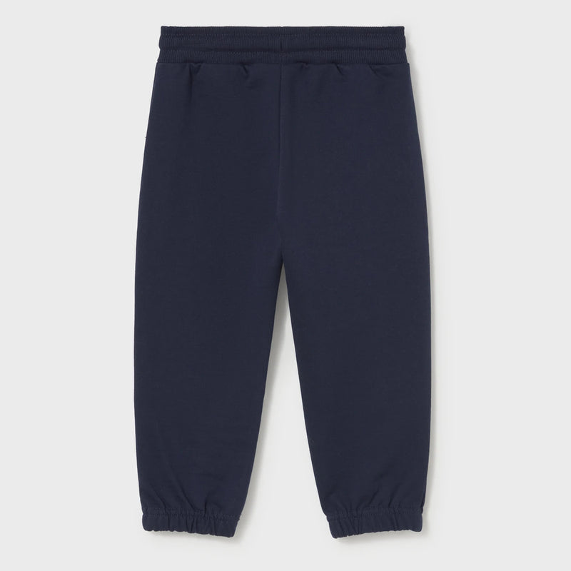 Baby boy's navy track bottoms.