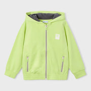Boy's lemon yellow zip up hoodie.