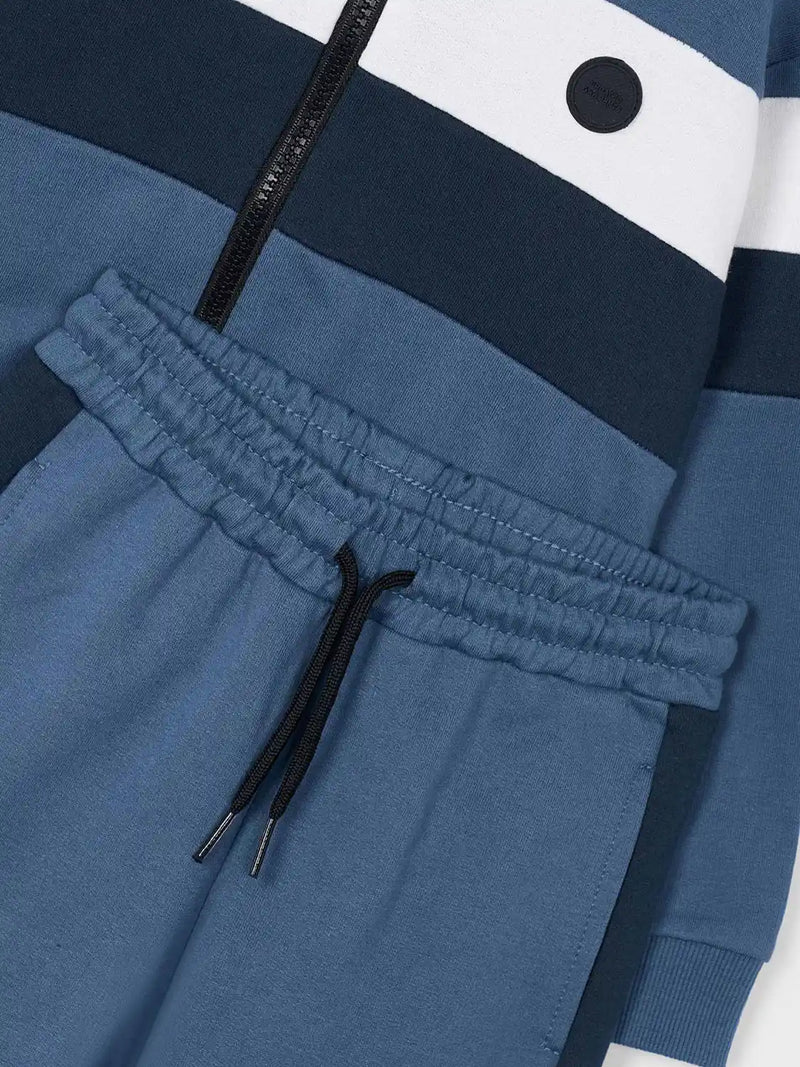 Closer look at the Mayoral colourblock tracksuit.