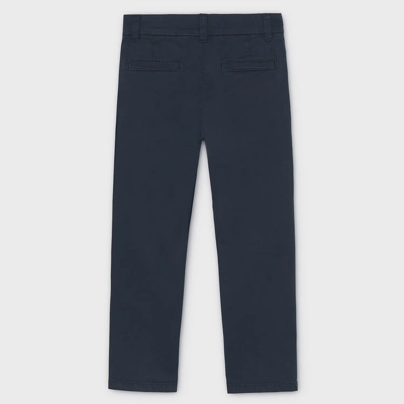Back of the Mayoral navy trousers.