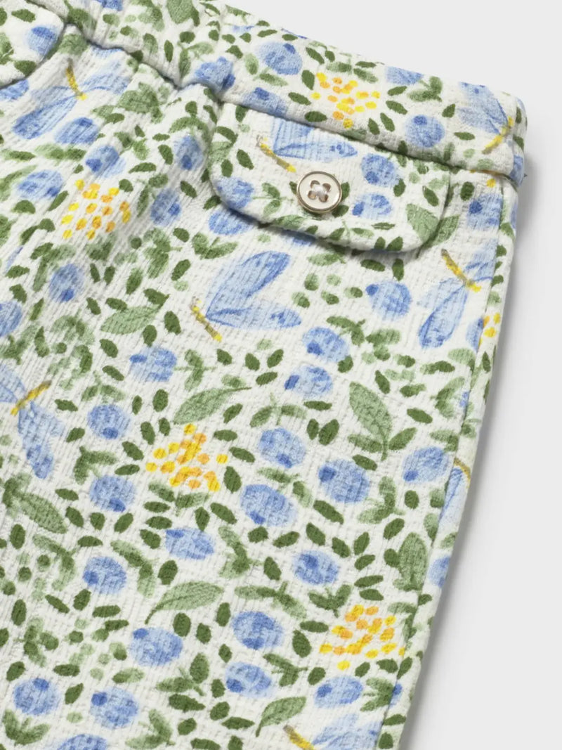 Mayoral baby girl's trousers with floral print.