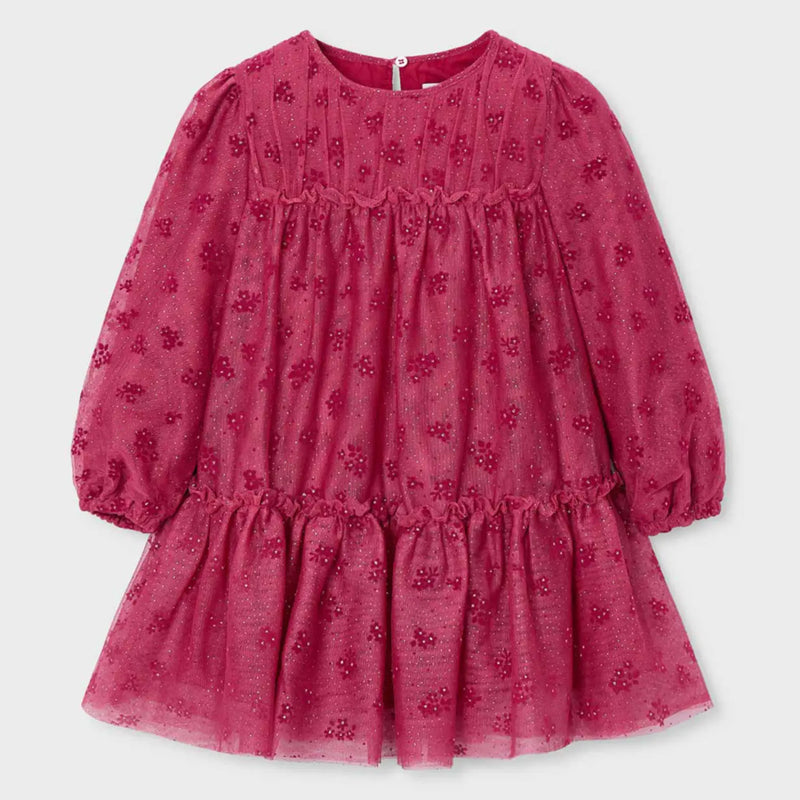 Mayoral girl's cherry tulle dress - 04919.
