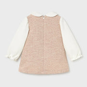 Rear view of the Mayoral tweed dress.