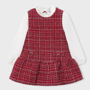 Mayoral red tweed dress - 04929.