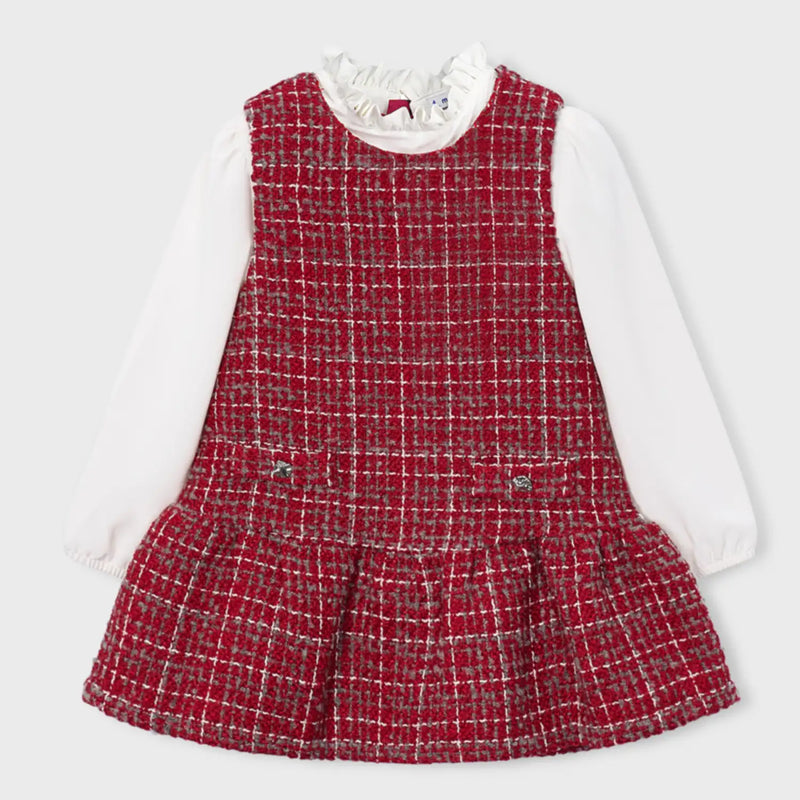 Mayoral red tweed dress - 04929.
