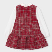 Rear view of the Mayoral girl's tweed dress.