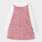 Back of the Mayoral red tweed dress.