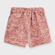 Back of the Mayoral red tweed shorts.