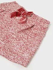 Closer look at the Mayoral tweed shorts.