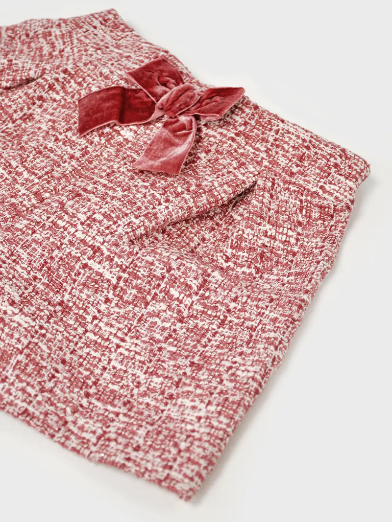 Closer look at the Mayoral tweed shorts.