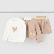 Mayoral baby girl's tweed skirt set - 02954.